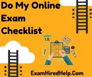 Do My Online Exam Checklist